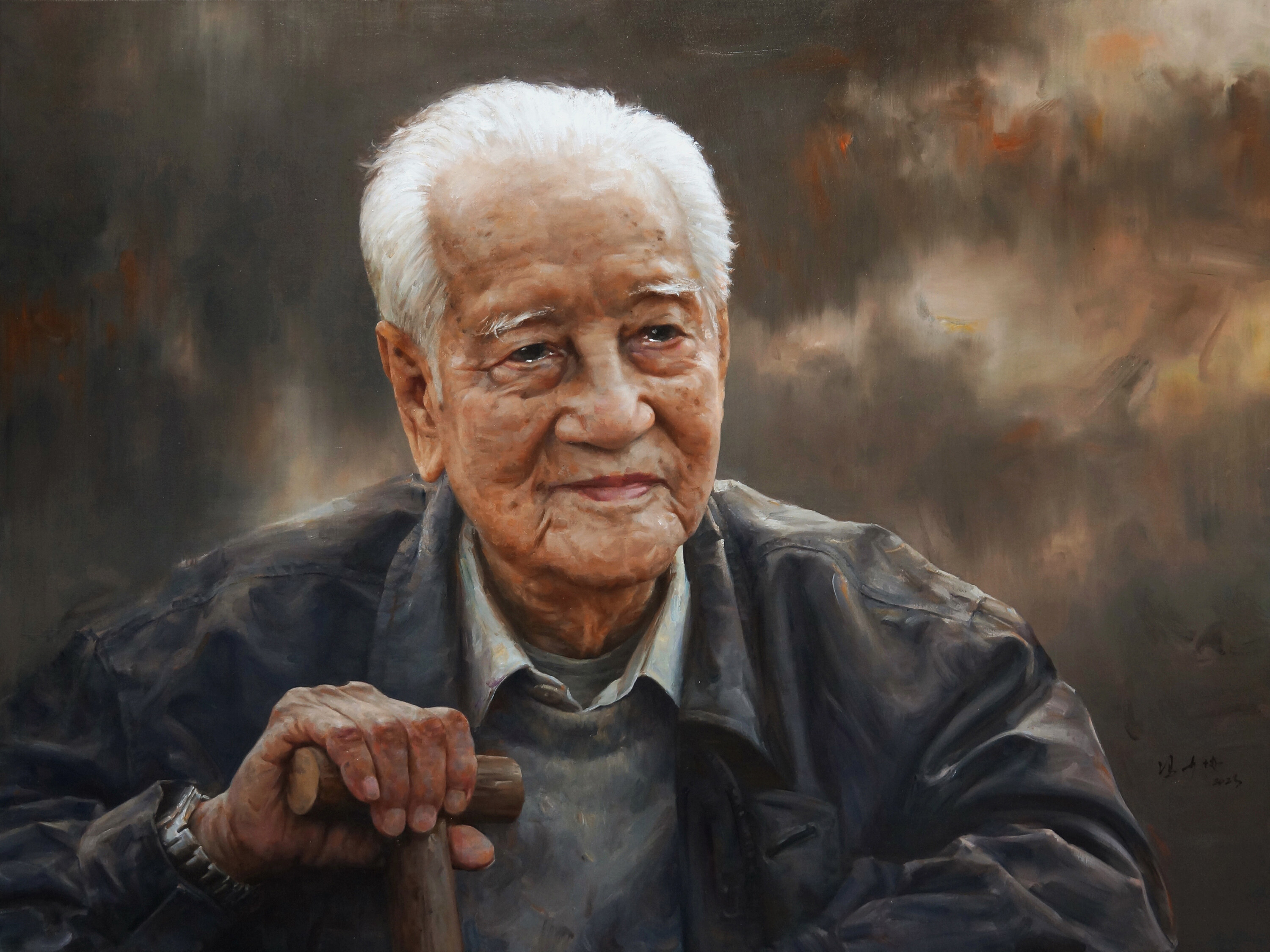 黃旭華——想起母親的牽掛 油畫 180cm×240cm 2023年 馮少協作.jpg